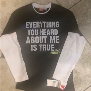 Puma youth long sleeve shirt